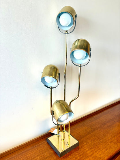 Mid Century Four Light Table Lamp by Goffredo Reggiani - Italy