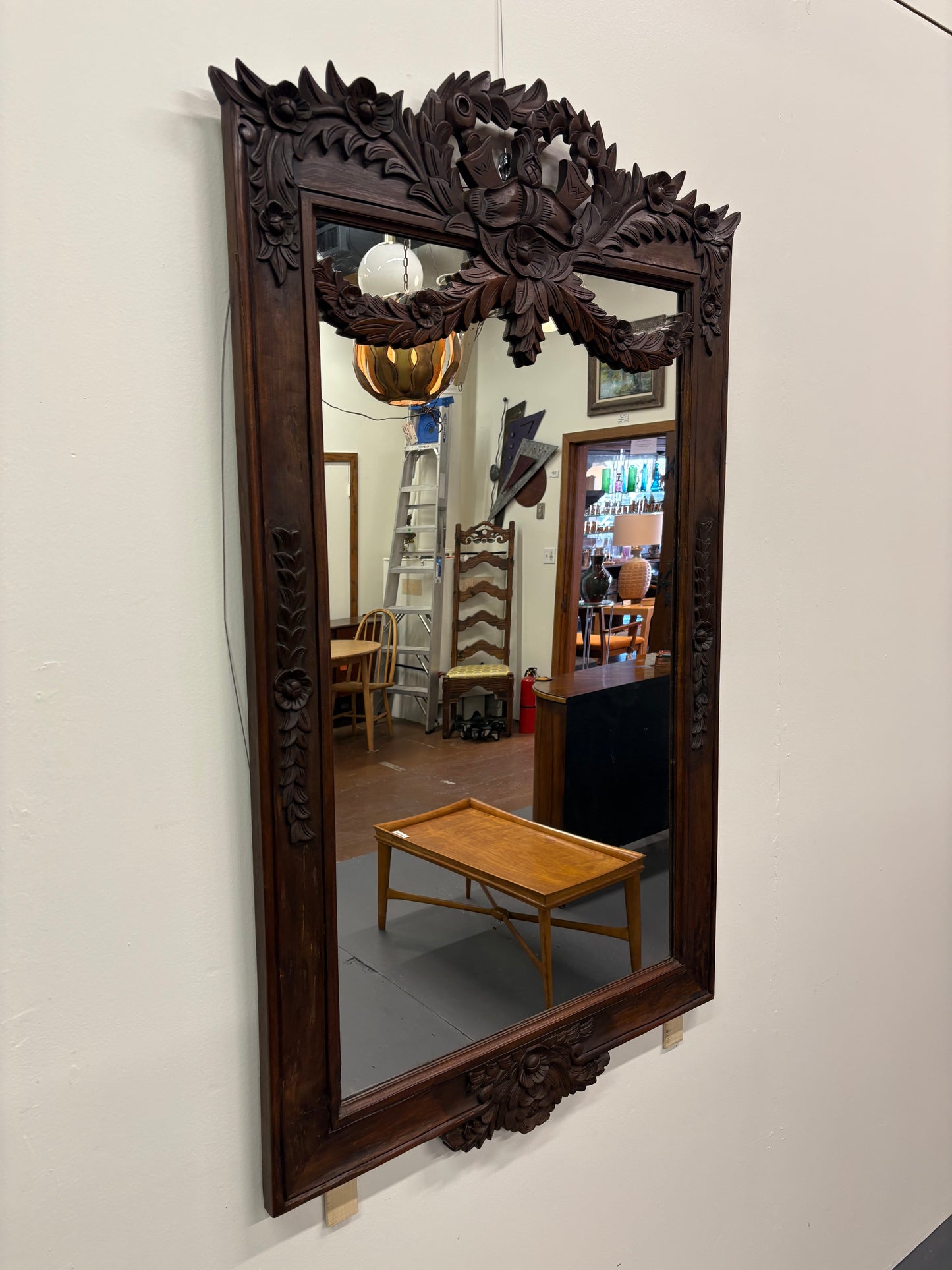 Antique French Louis XVI Style Carved Mirror