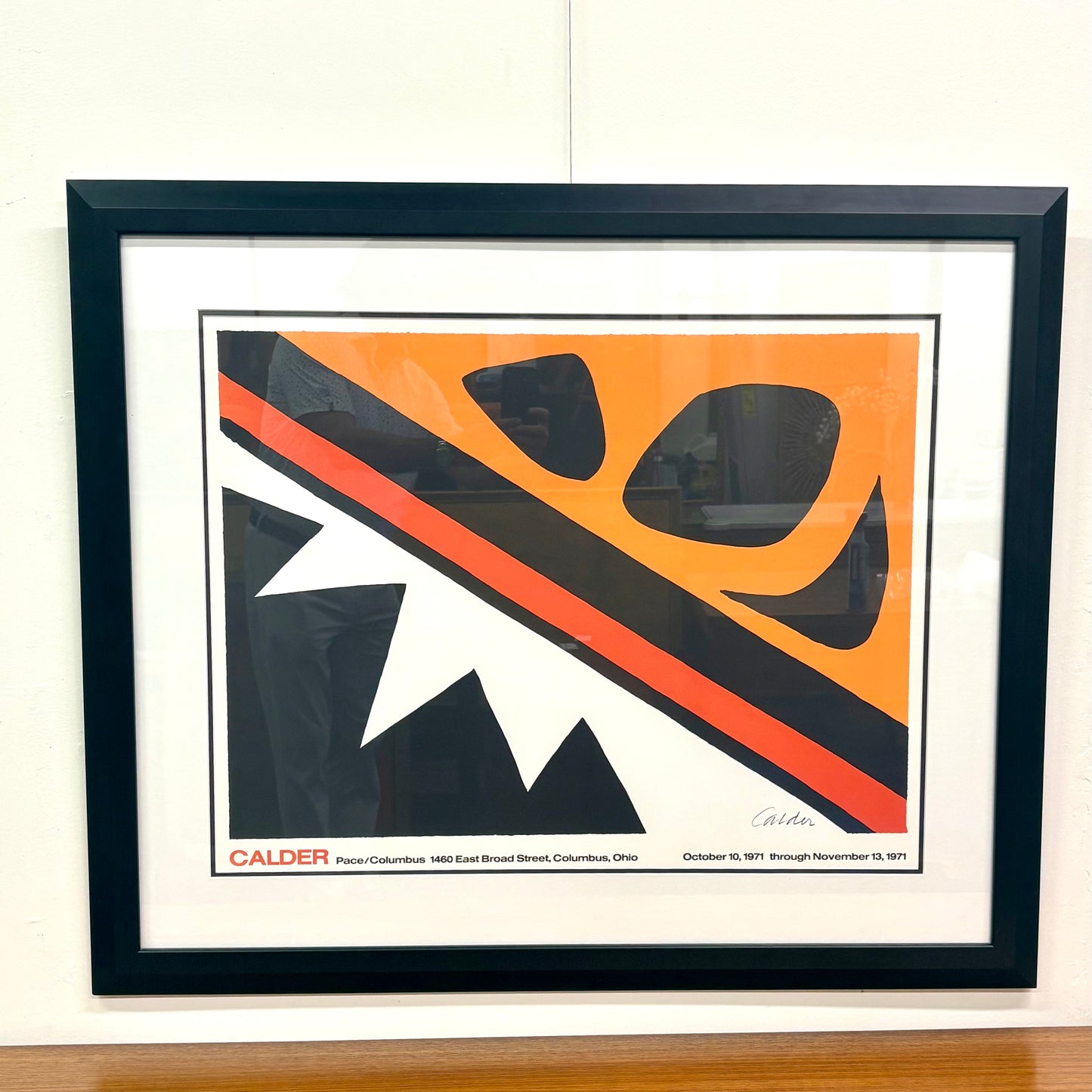 Mid Century Framed Art/Gallery Poster by Alexander Calder Titled “La Grenouille et la Science”