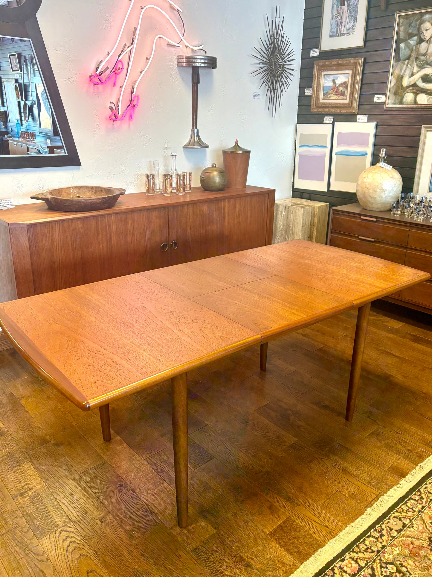 Mid Century Teak Butterfly Leaf Dining Table - England