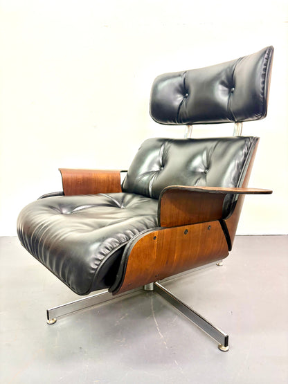 Rare Mid Century Eames Style Recliner by Plycraft - American