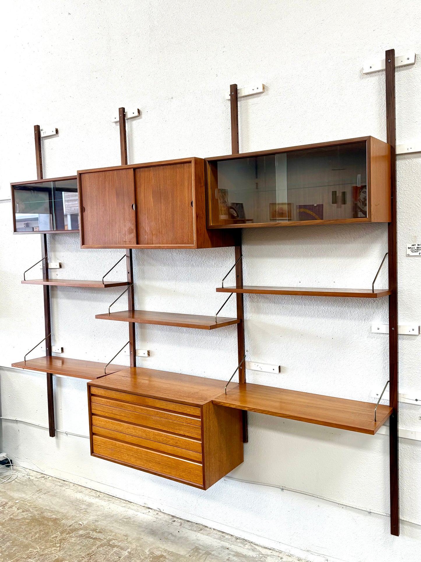 Mid Century 3 Bay Wall Unit by Cado for Royal Systems
