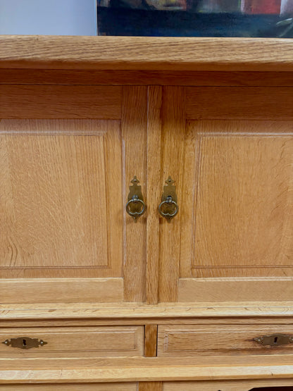 Mid Century Long Danish Oak Credenza/Sideboard - Denmark