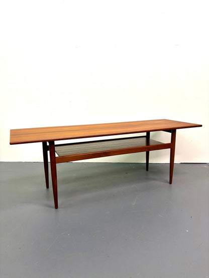 Mid Century Teak Coffee Table With Shelf - England
