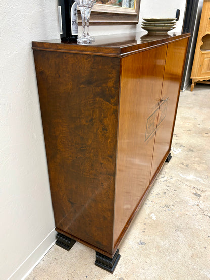 Antique Art Deco Walnut Cabinet - Sweden