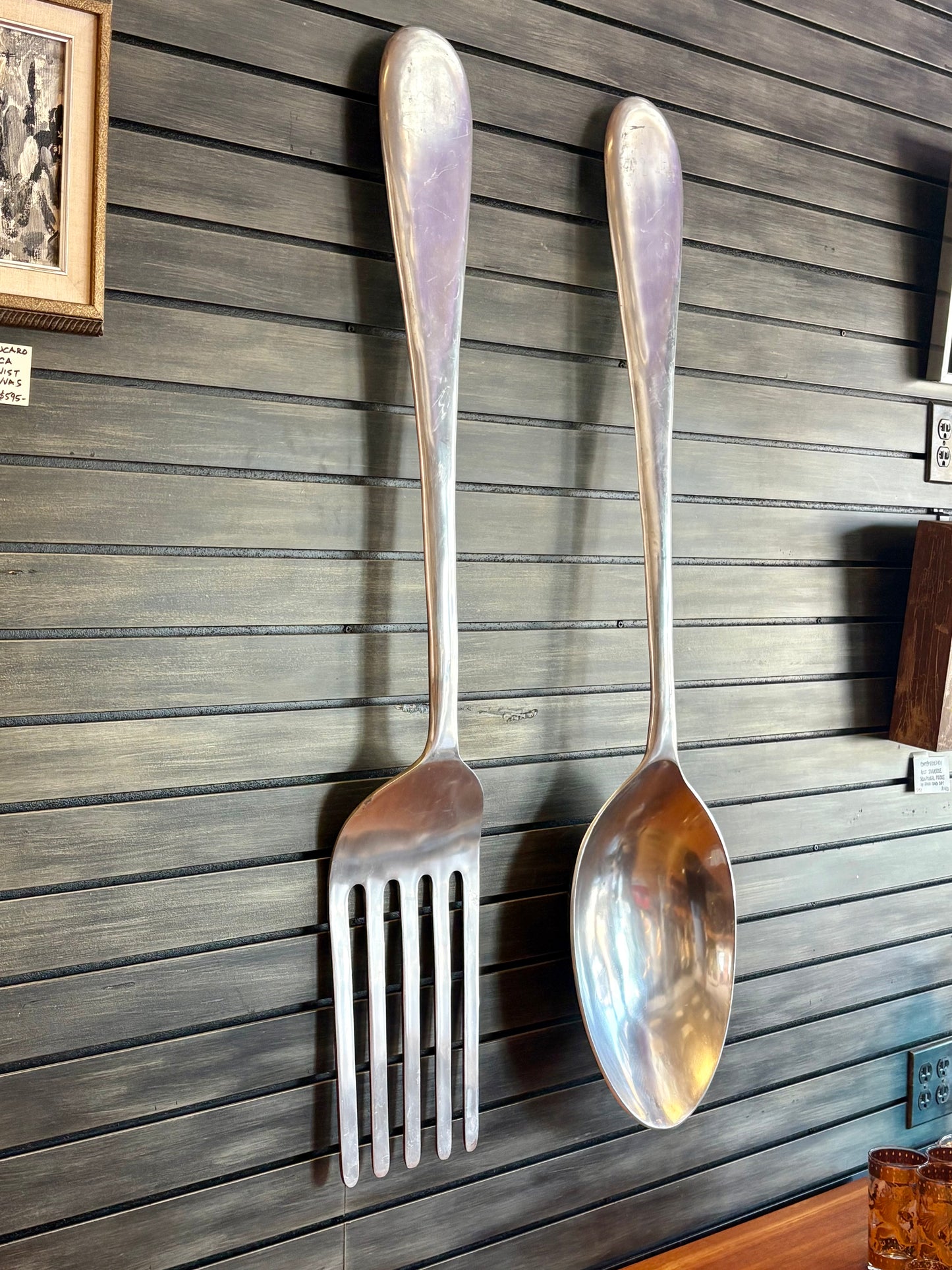 Mid Century Big Fork & Spoon by Curtis Jere - Pop Art