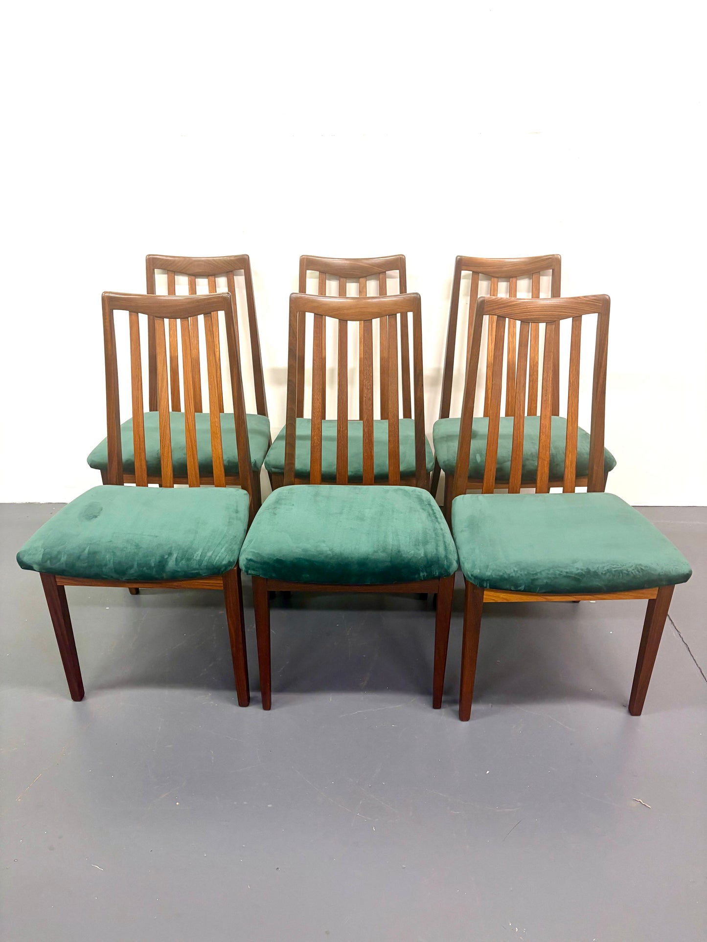 Mid Century Teak Set Of Eight Dining Chairs By G Plan - England