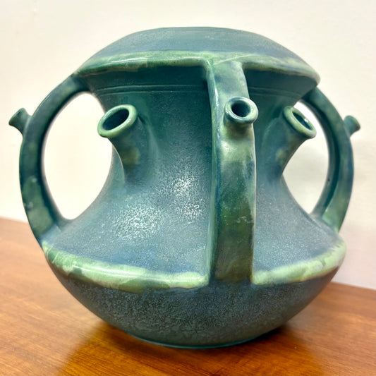 Rare Ceramic Green Tulip Vase by Paul Dachsel “ Amphora” - Austria