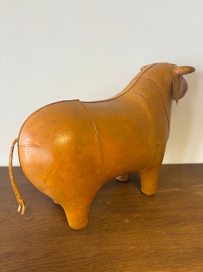 VINTAGE LEATHER BABY BULL IN THE STYLE OF DIMITRI OMERSA