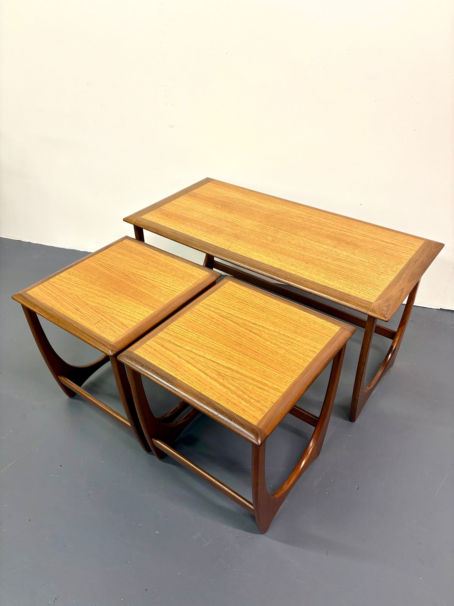 Mid Century Teak Three Table Nesting Set - England