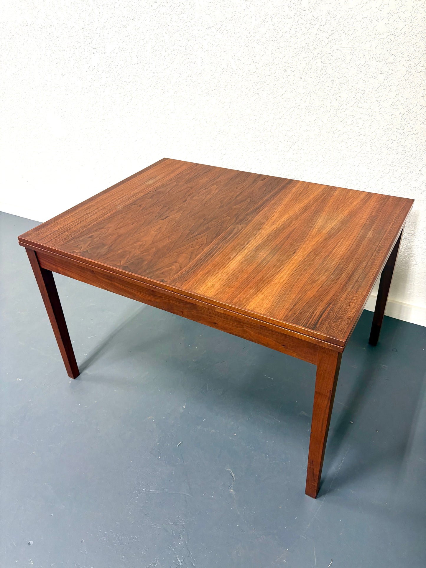 Mid Century Articulating Walnut Custom Made Dining Table