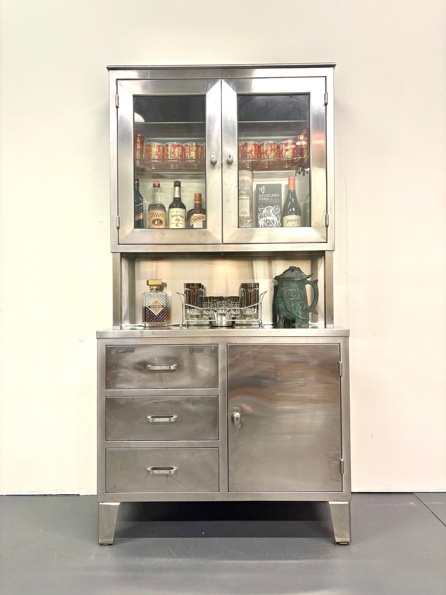 Art Deco 1930s - 1940s Stainless Steel Apothecary Cabinet by Blinkman Industries
