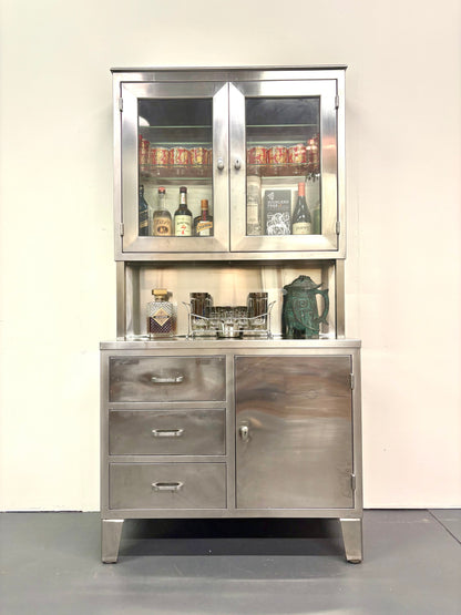 Art Deco 1930s - 1940s Stainless Steel Apothecary Cabinet by Blinkman Industries