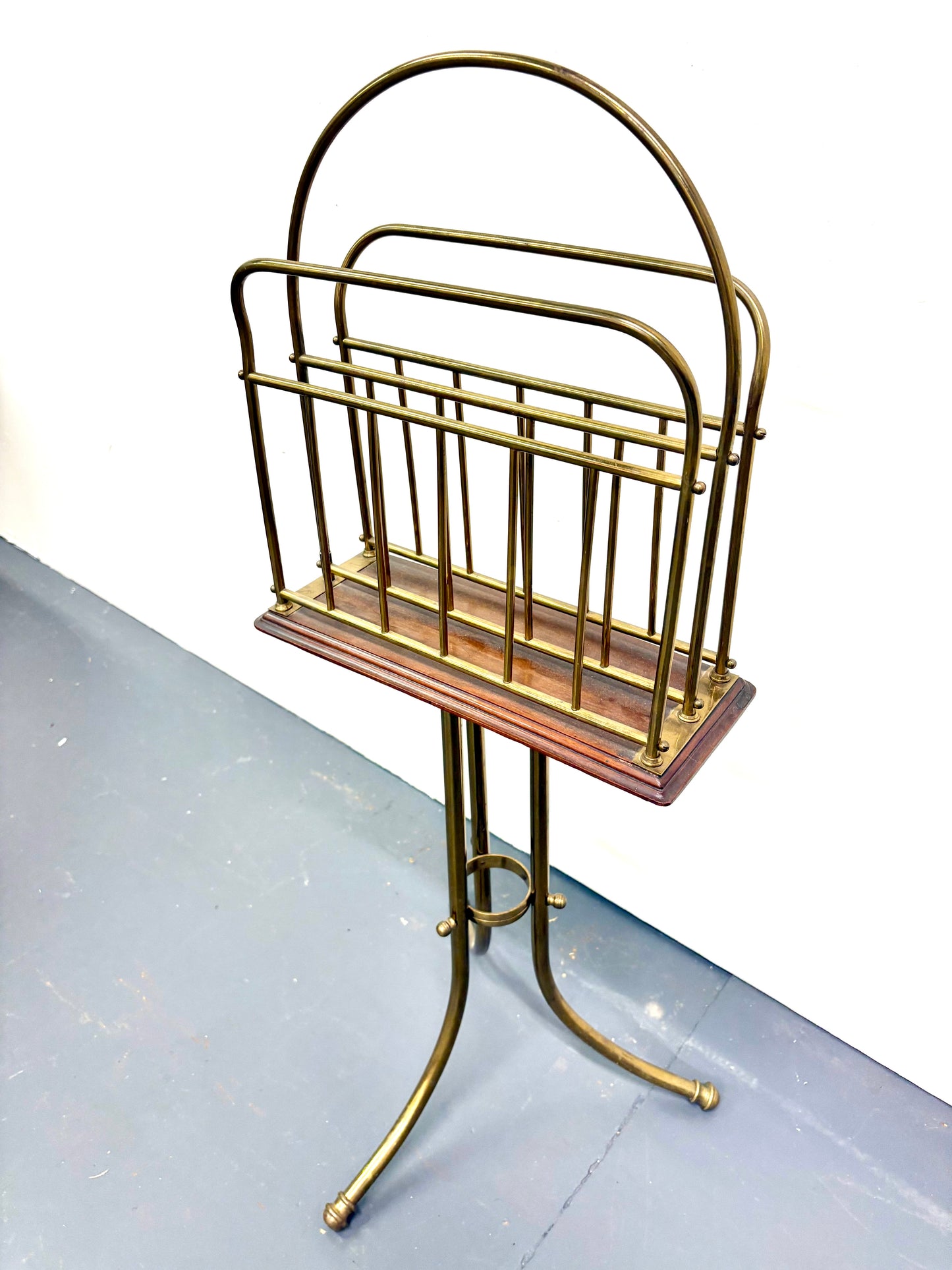 Antique Swivel Magazine Rack