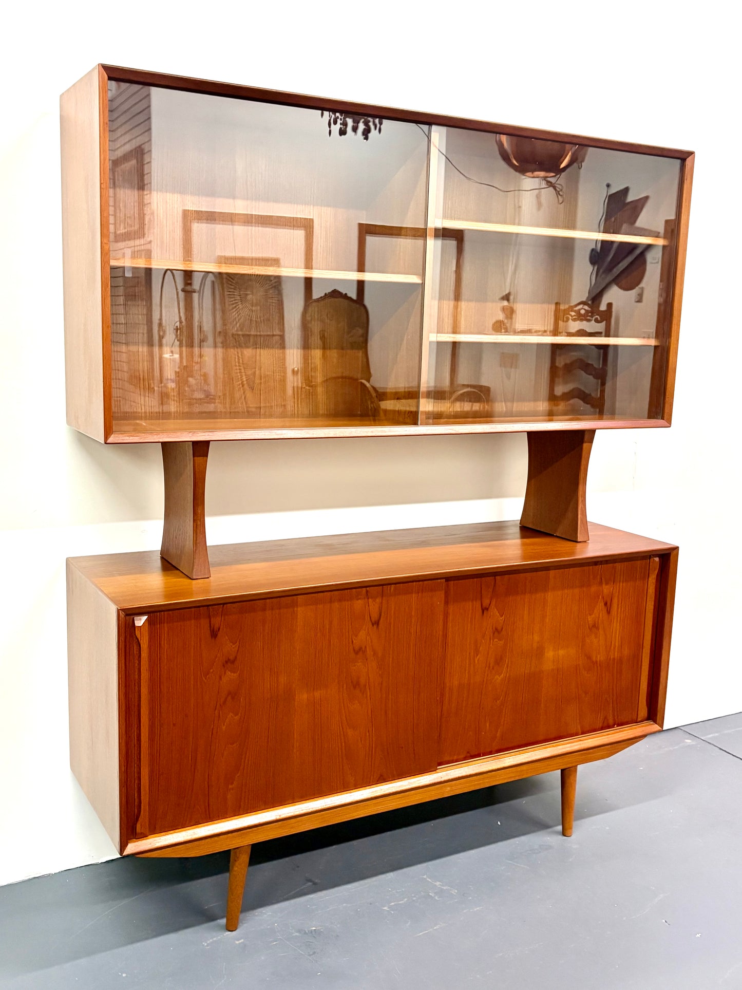 Stunning Mid Century Danish Modern Two Tiered Sideboard by Harry Ostergaard