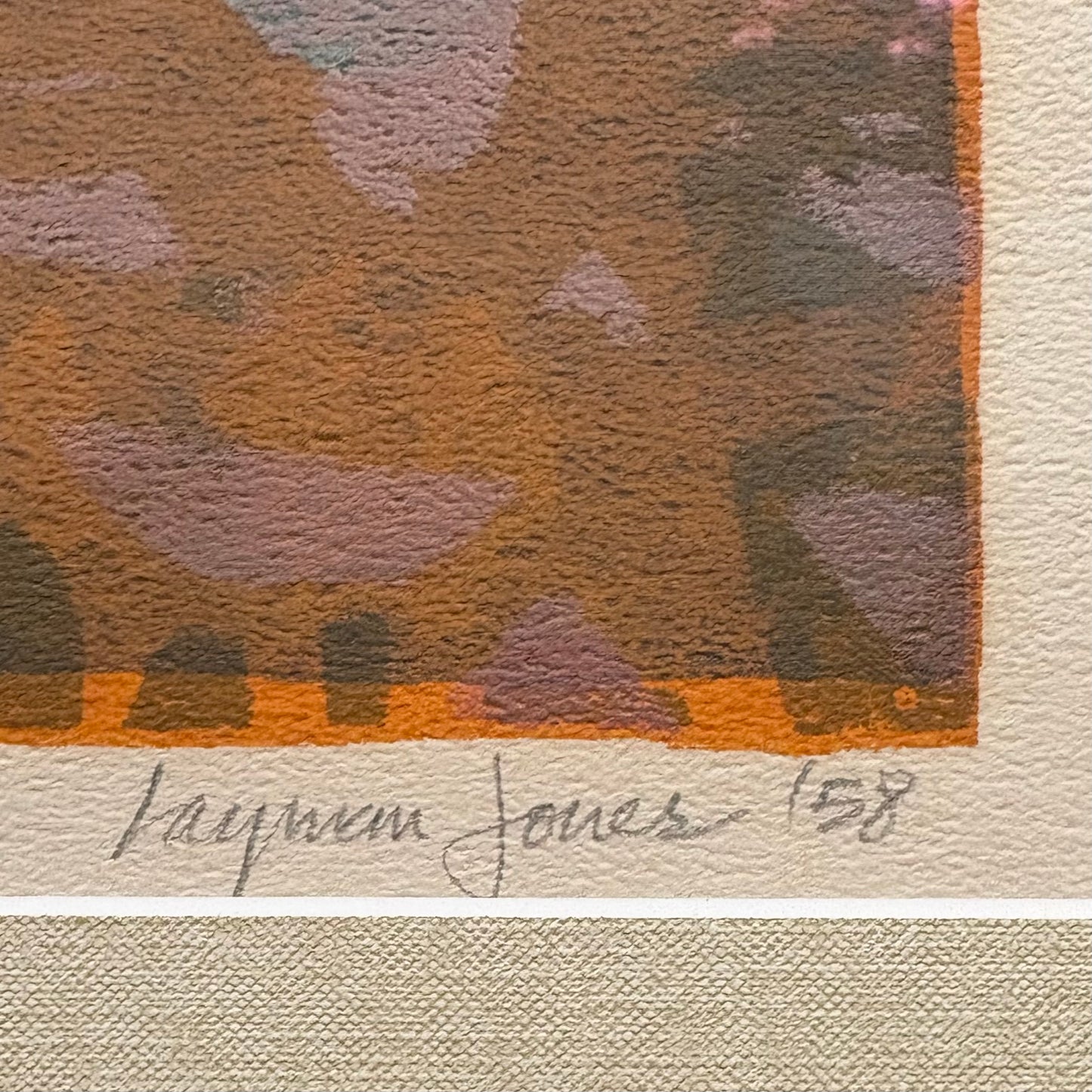Mid Century Lithograph by Layman Jones Titled “Product of Labor” Signed & Dated 1958