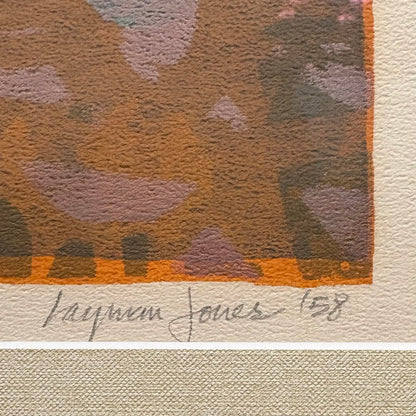 Mid Century Lithograph by Layman Jones Titled “Product of Labor” Signed & Dated 1958
