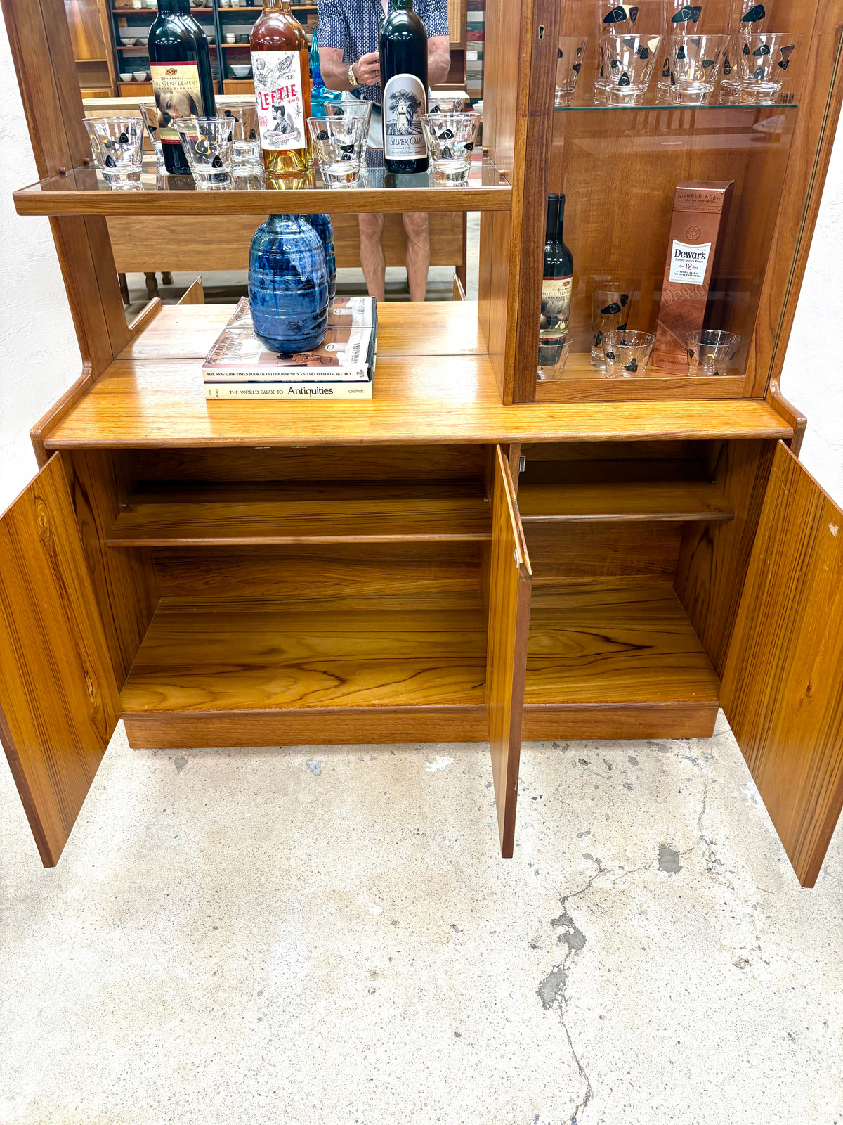 Mid Century Teak Lighted Dry Bar By Turnidge of London - England