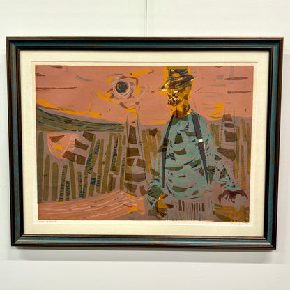 Mid Century Lithograph by Layman Jones Titled “Product of Labor” Signed & Dated 1958