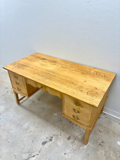 Vintage Mid Century Danish Oak Bookcase Front Desk - Denmark