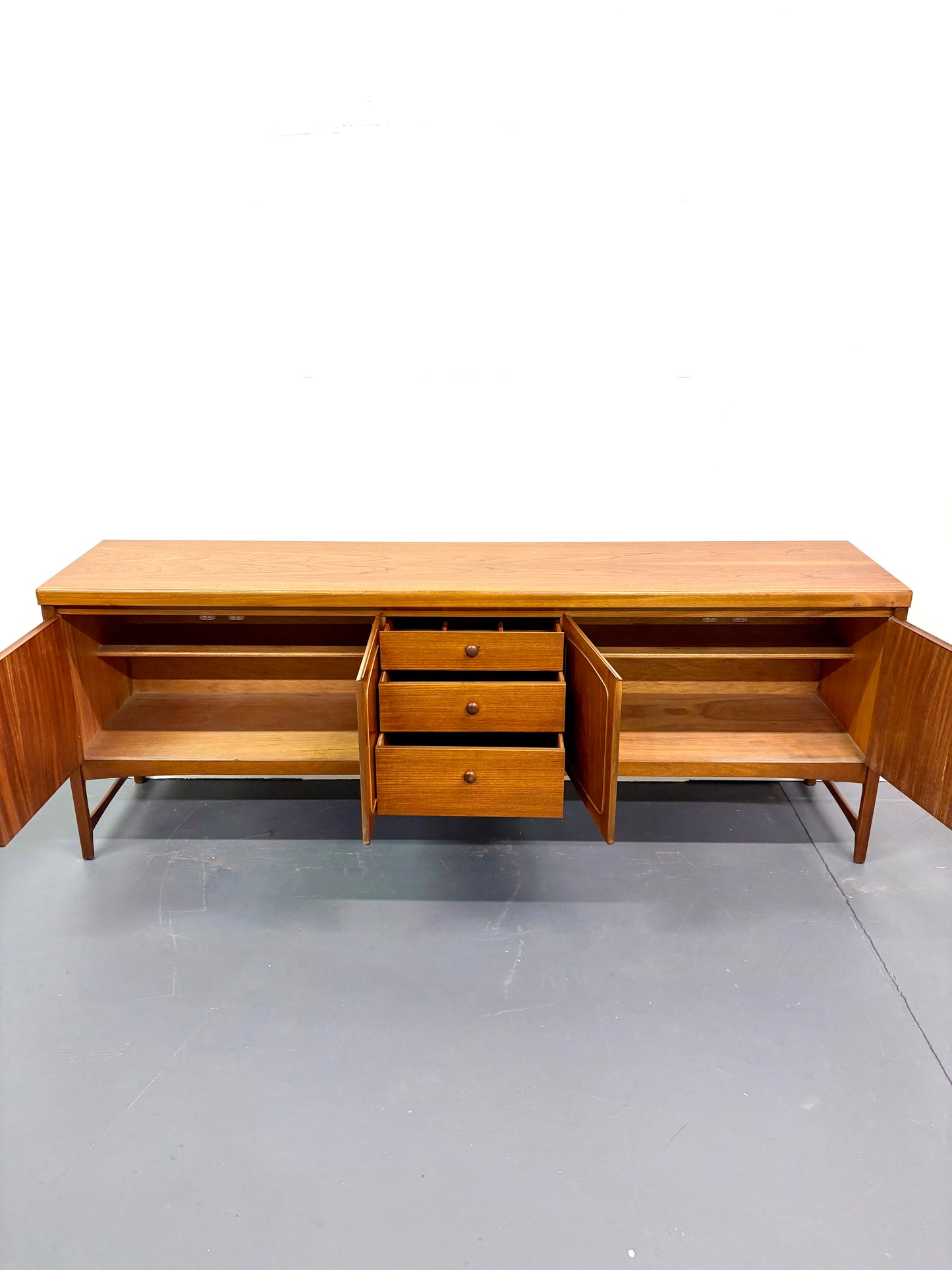 Mid Century Teak Credenza/Sideboard Known As “Squares” by Nathan Furniture - England