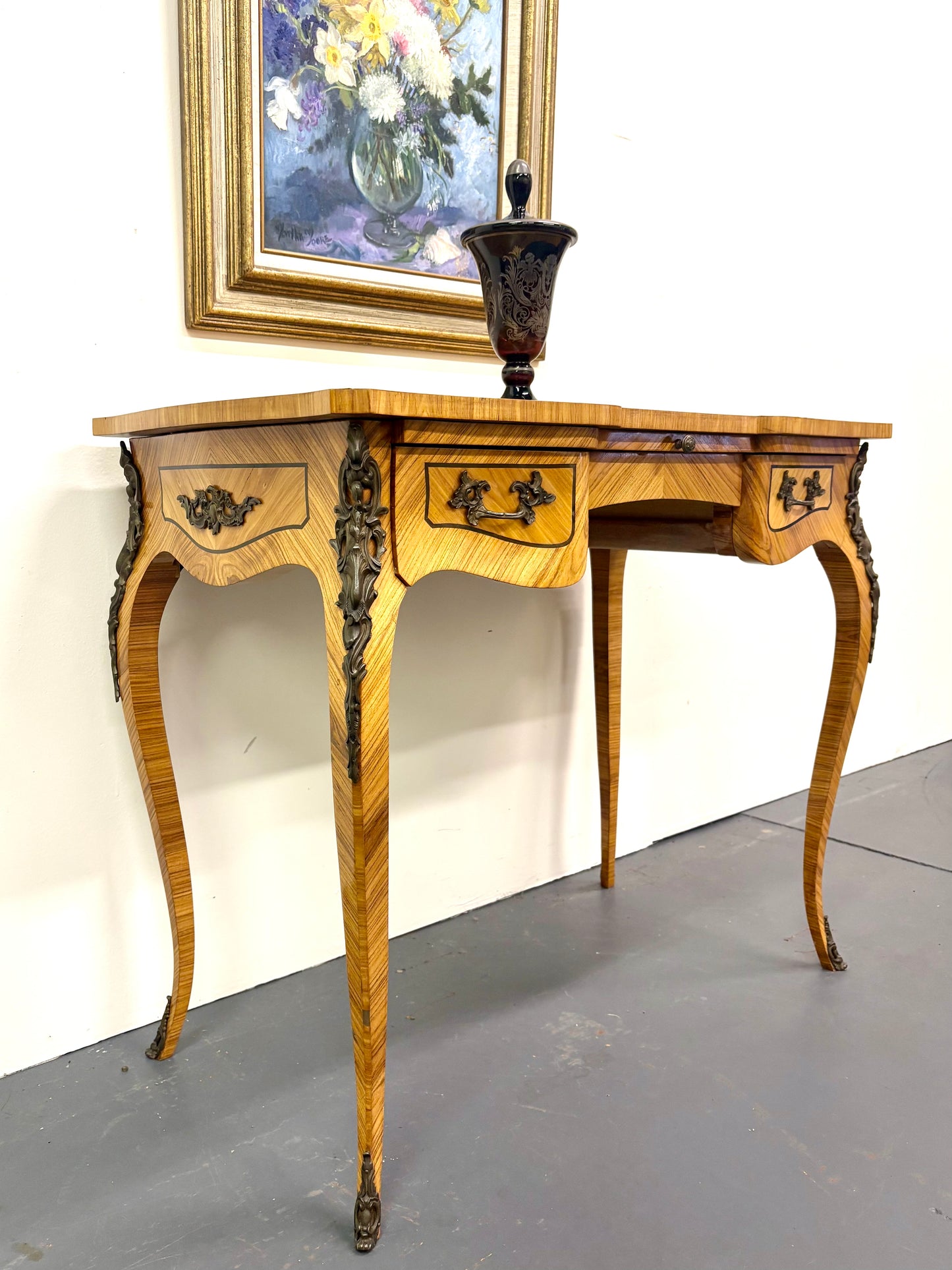 Antique French Writing Desk/Table with Ormolu Detail