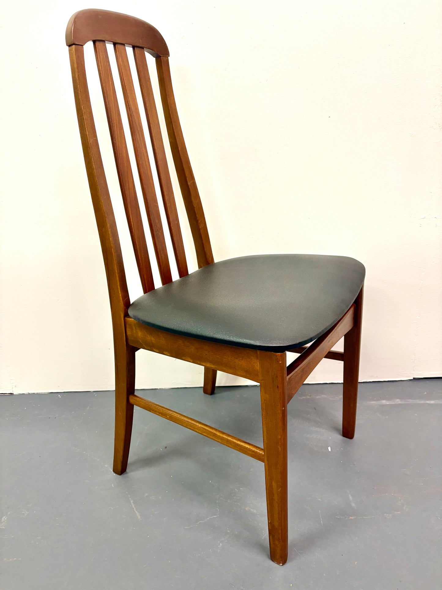Mid Century Teak Set Of Six High Back Dining Chairs from England