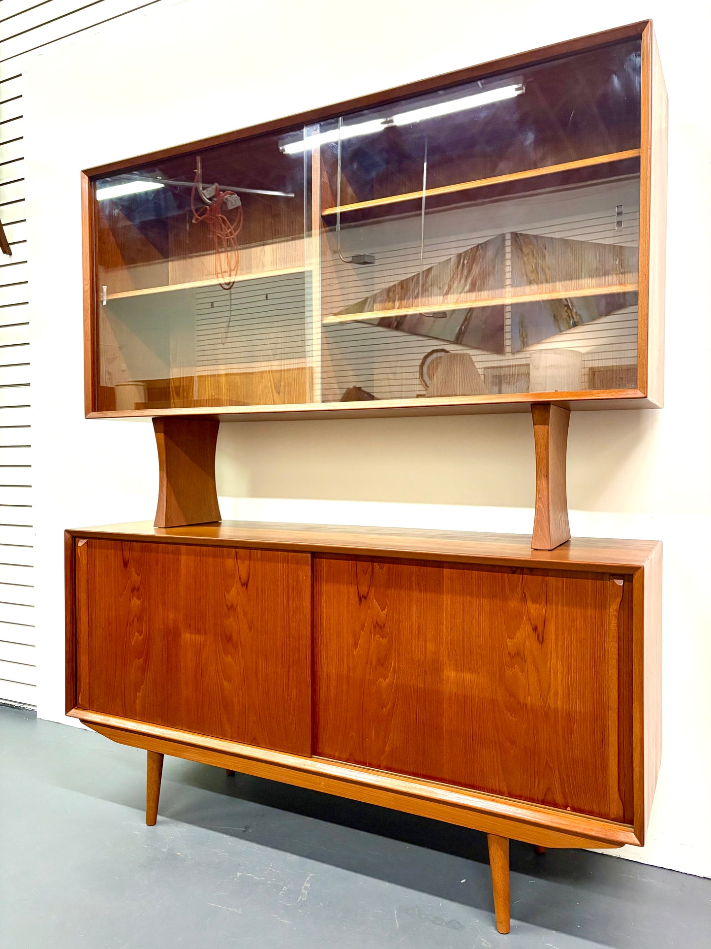 Stunning Mid Century Danish Modern Two Tiered Sideboard by Harry Ostergaard