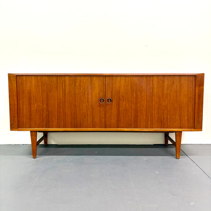 Rare Mid Century Teak Tambour Door Credenza/Sideboard by Harry Ostergaard