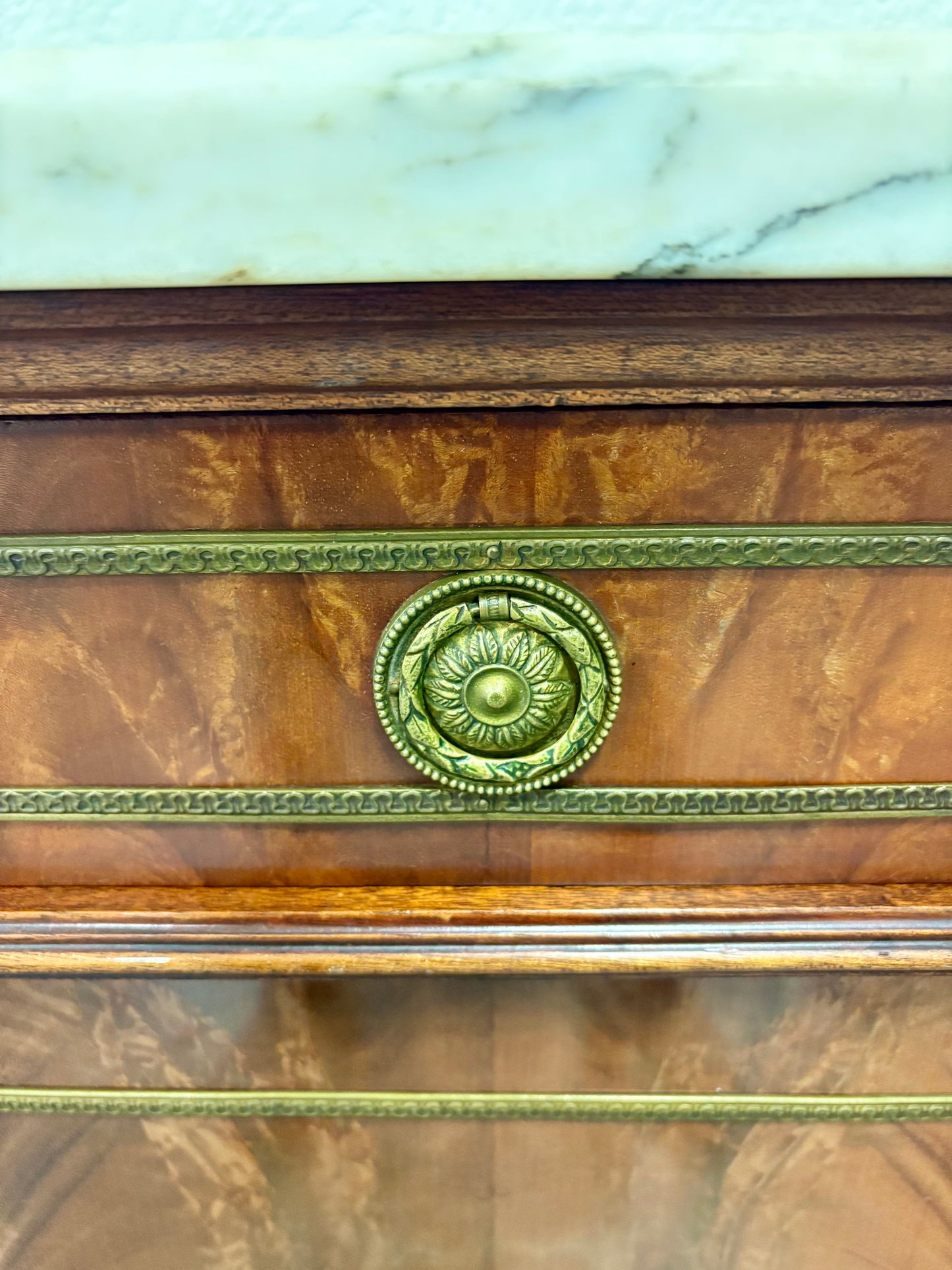 Antique Louis XVI Style Marble Top Sideboard - France