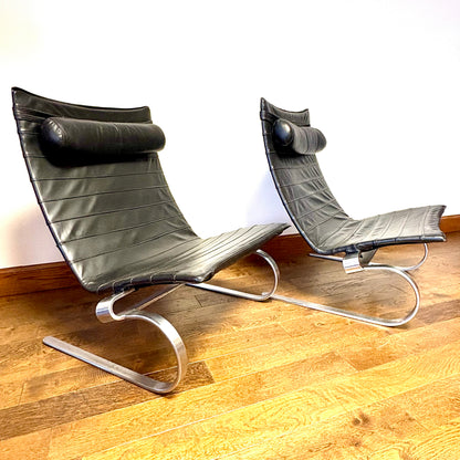 VINTAGE PK20 LOUNGE CHAIRS BY POUL KJAERHOLM FOR FRITZ HANSEN, DENMARK