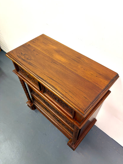 Antique Louis XIII Style French Twist Chest Of Drawers - France