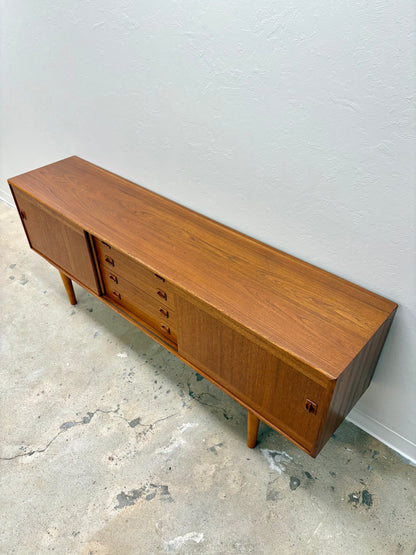 Long Mid Century Teak Sideboard/Credenza By Clausen & Sons - Denmark