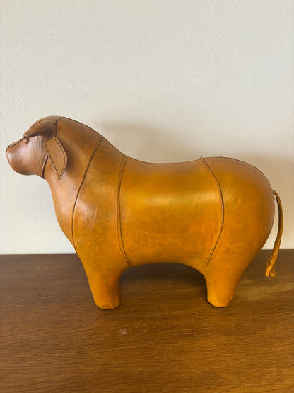 VINTAGE LEATHER BABY BULL IN THE STYLE OF DIMITRI OMERSA