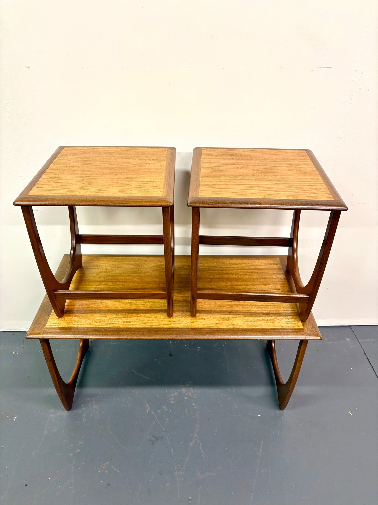 Mid Century Teak Three Table Nesting Set - England