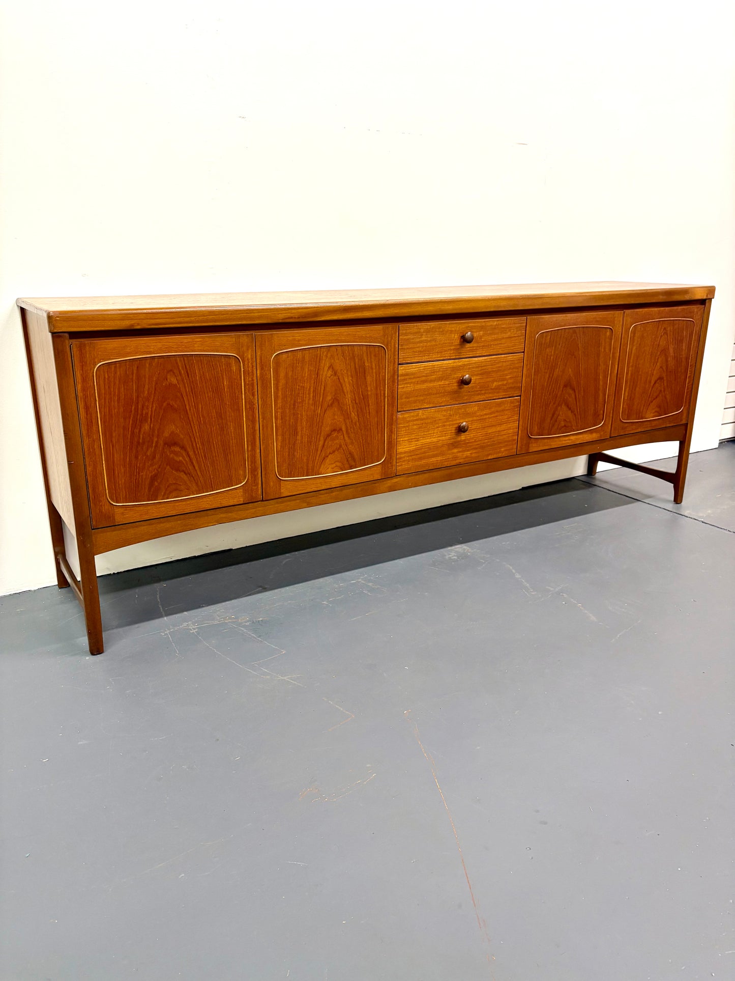 Mid Century Teak Credenza/Sideboard Known As “Squares” by Nathan Furniture - England