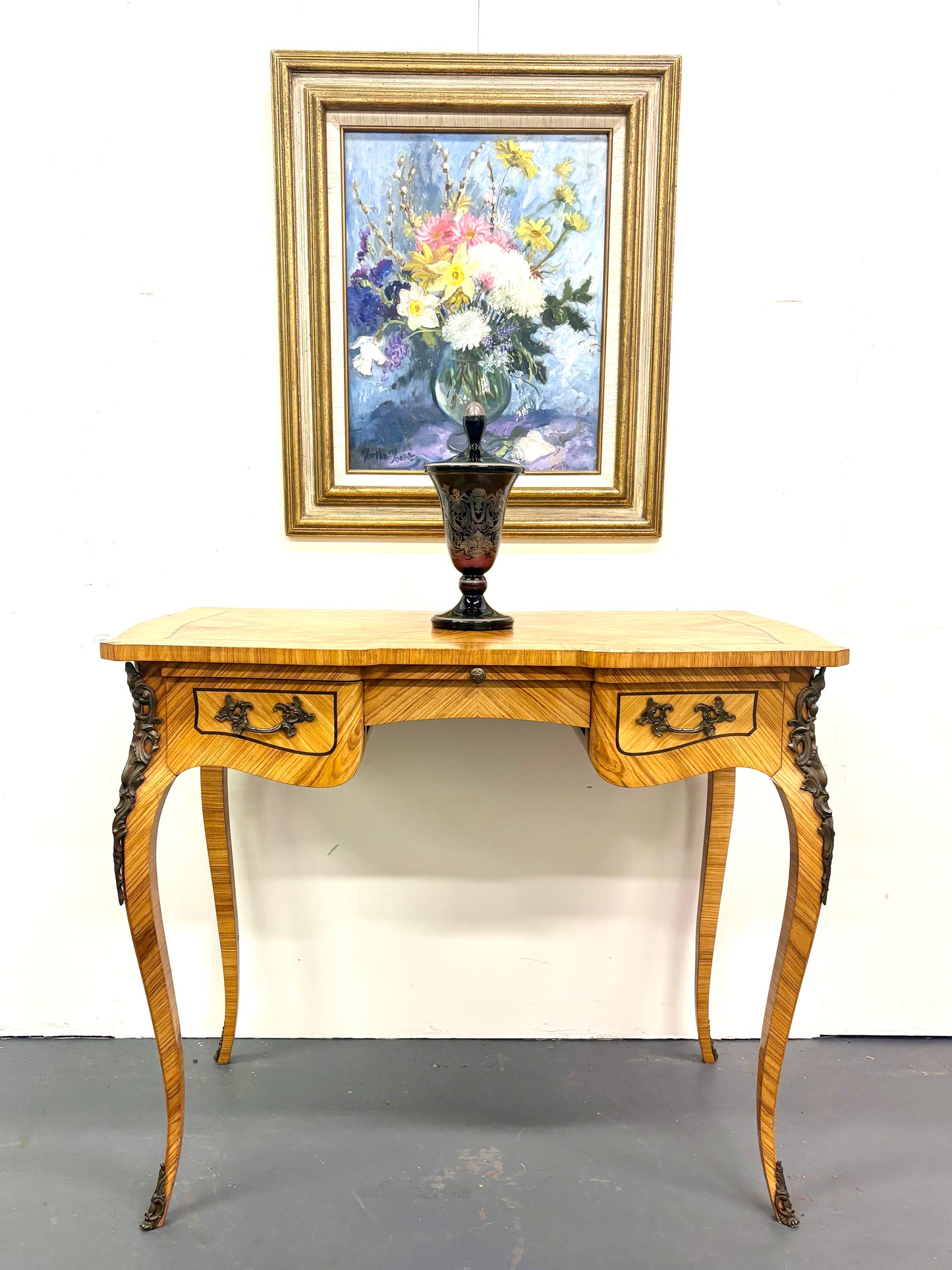 Antique French Writing Desk/Table with Ormolu Detail