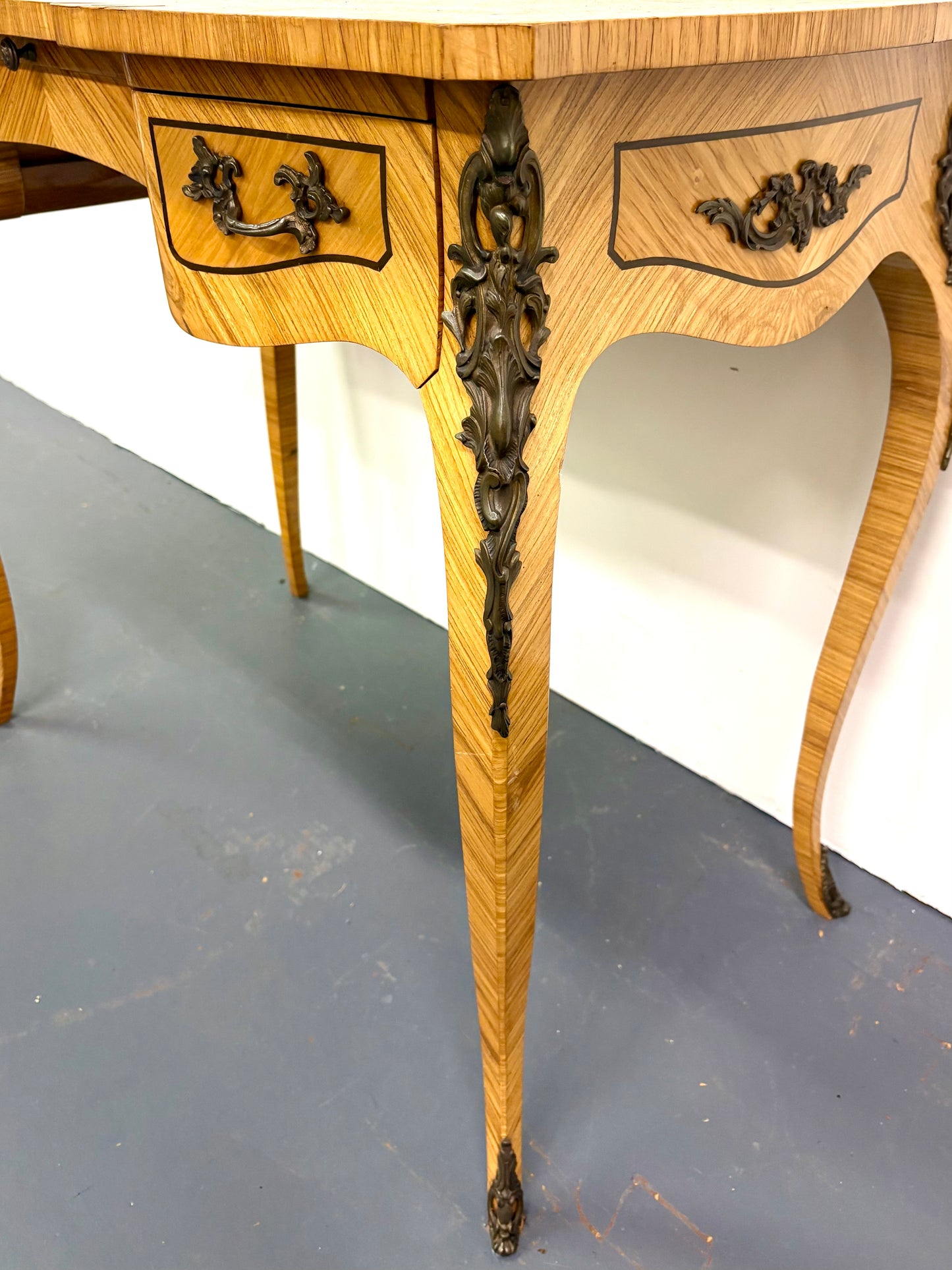 Antique French Writing Desk/Table with Ormolu Detail