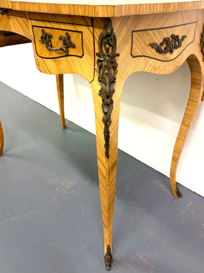 Antique French Writing Desk/Table with Ormolu Detail
