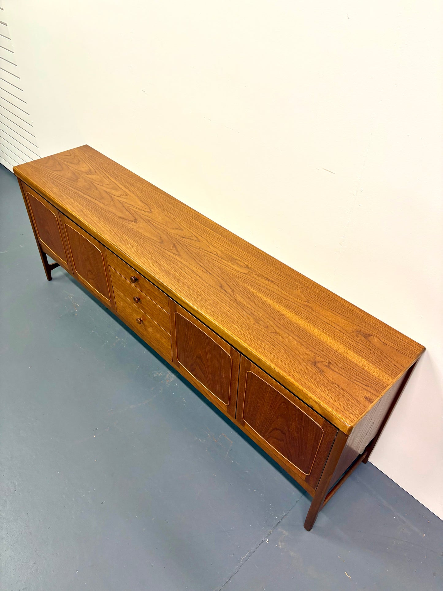 Mid Century Teak Credenza/Sideboard Known As “Squares” by Nathan Furniture - England