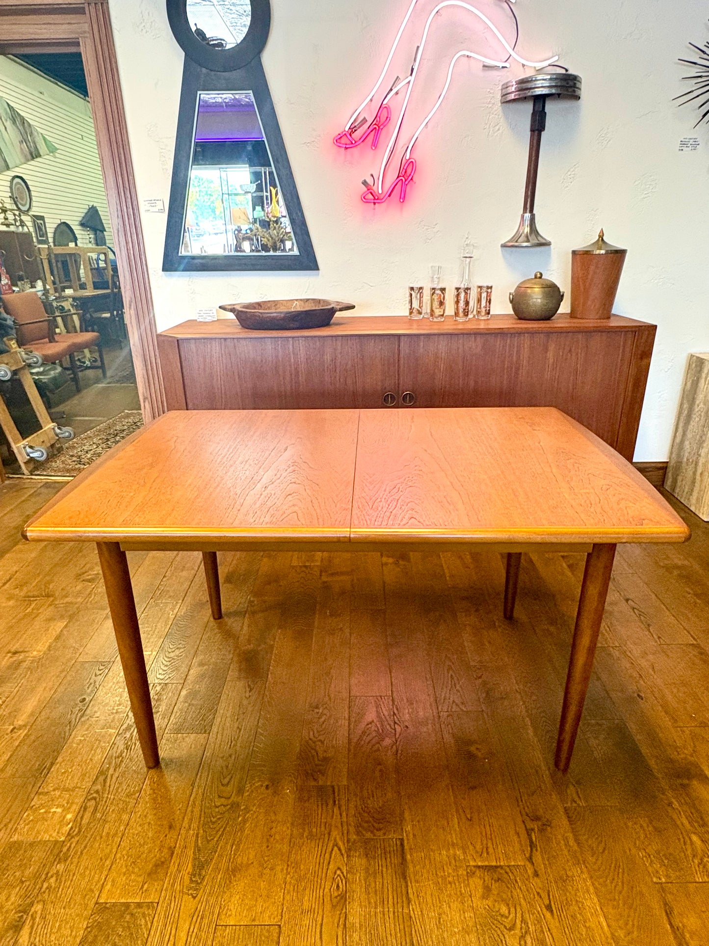 Mid Century Teak Butterfly Leaf Dining Table - England