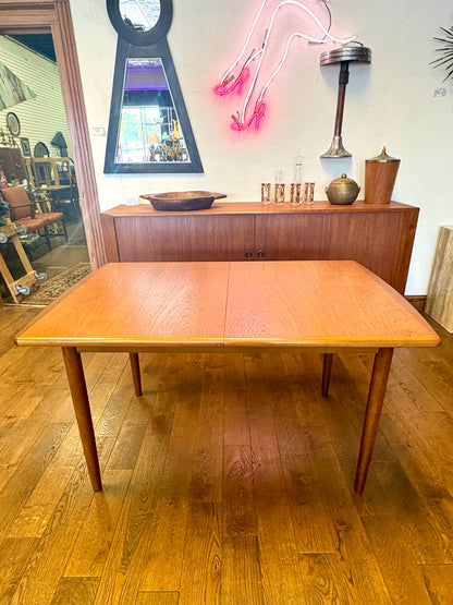 Mid Century Teak Butterfly Leaf Dining Table - England