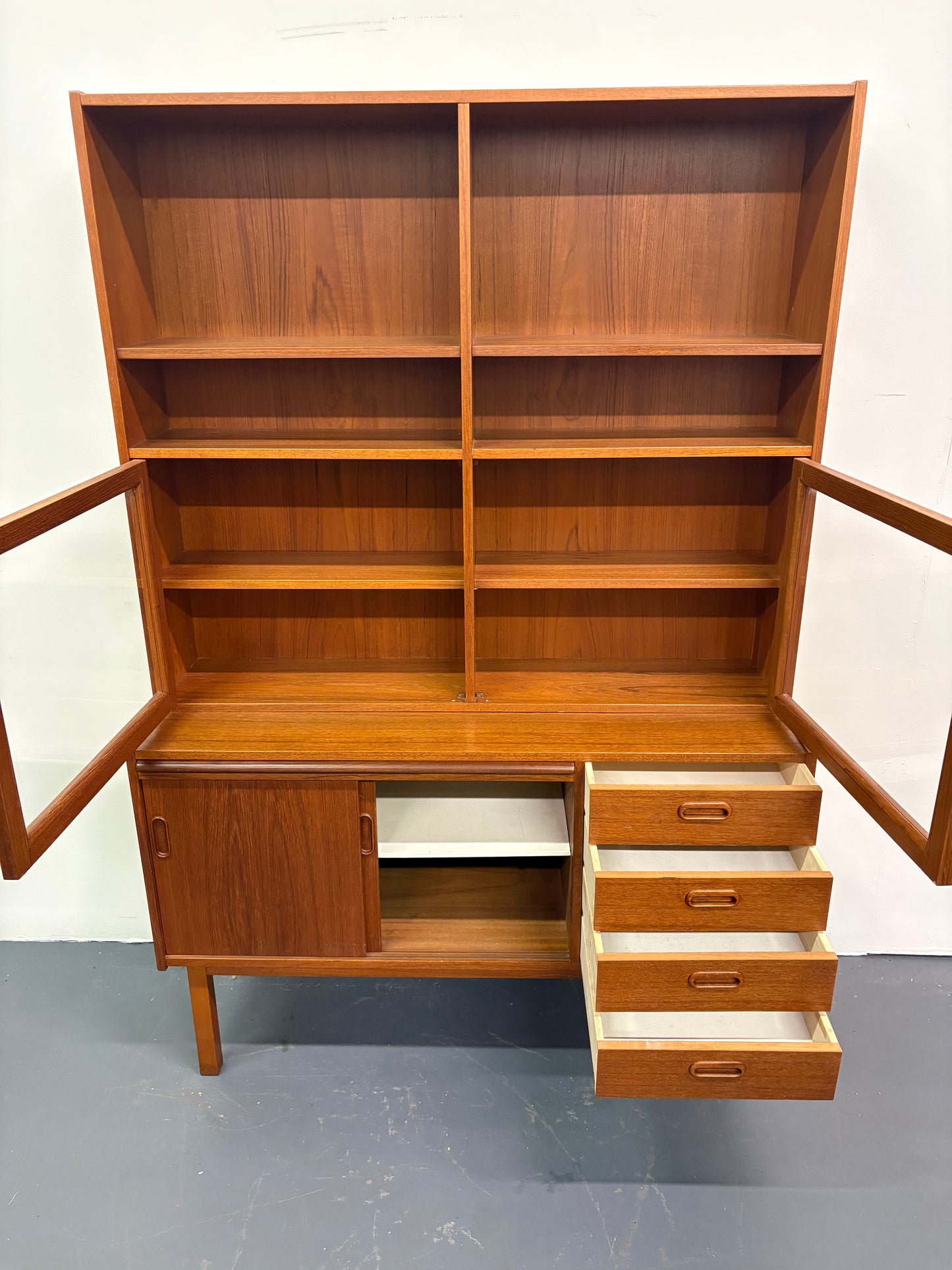Mid Century Teak Secretary/Bookshelf - England