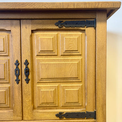 MID CENTURY OAK CABINET BY HENNING KJAERNUFF, DENMARK