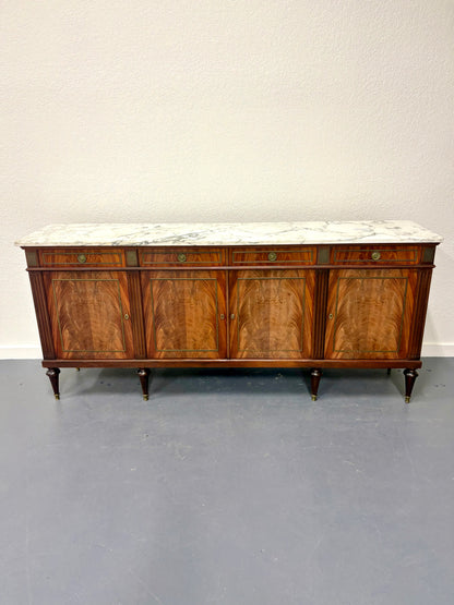 Antique Louis XVI Style Marble Top Sideboard - France
