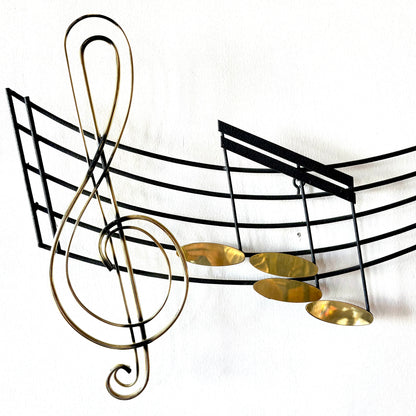 Mid Century Metal Art Sculpture by Curtis Jere Titled “Rhapsody” Signed & Dated