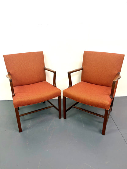 Mid Century Pair Of Armchairs Attributed to Hans Wegner - Denmark