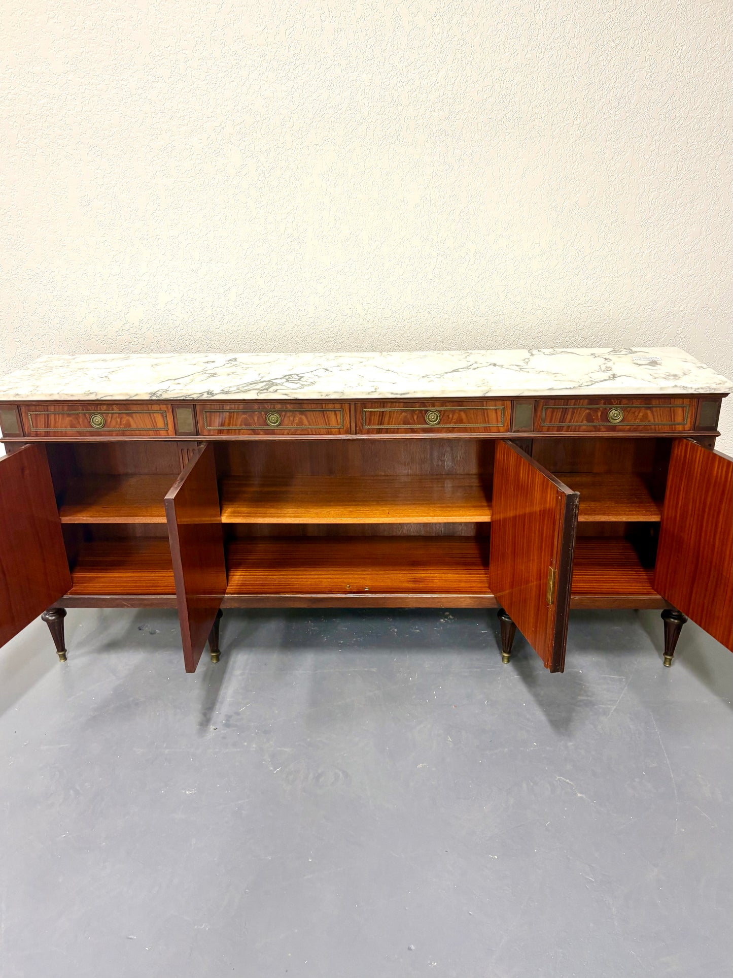 Antique Louis XVI Style Marble Top Sideboard - France