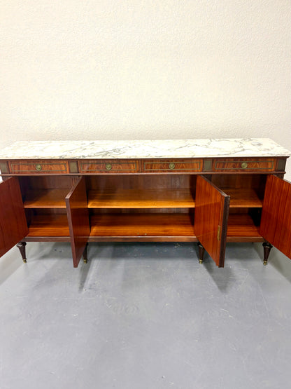 Antique Louis XVI Style Marble Top Sideboard - France