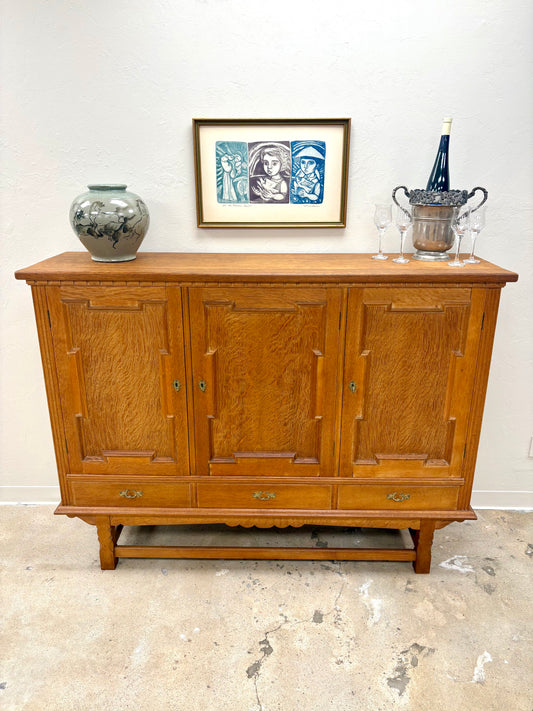 Mid Century Danish Oak Sideboard/Credenza Attributed To Henning Kjaernulf - Denmark
